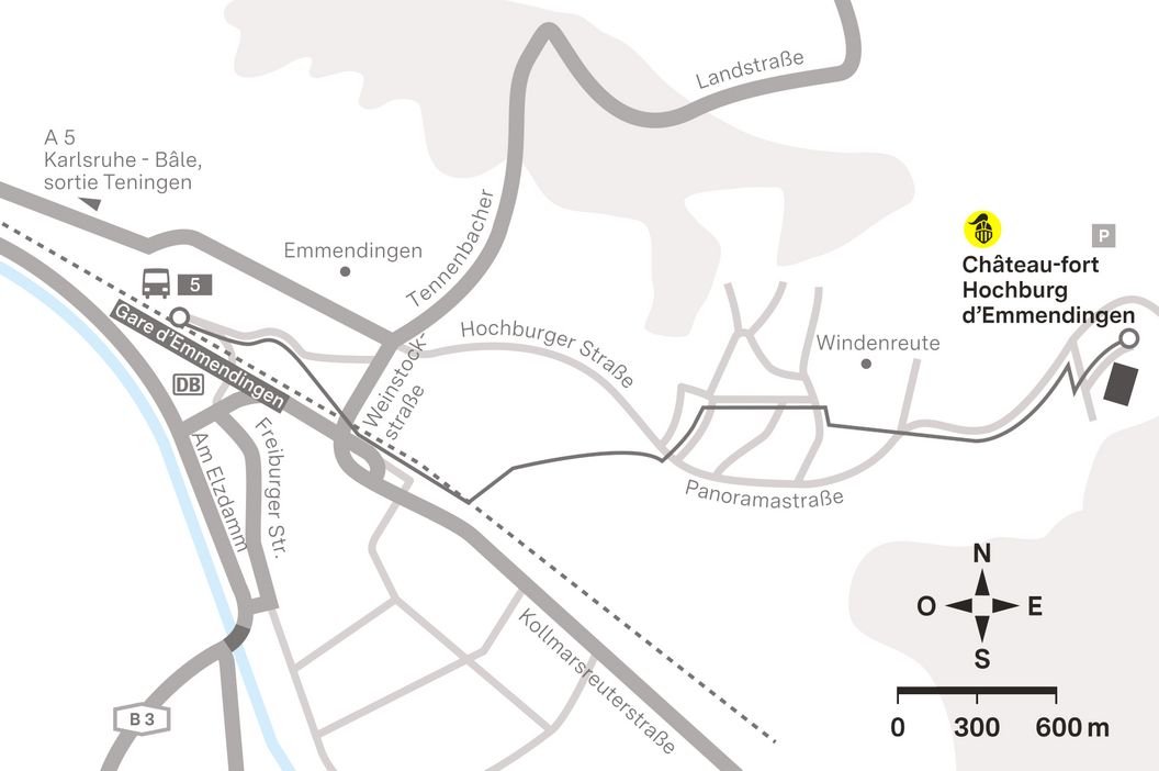 Château-fort Hochburg d'Emmendingen, Visuel des Staatliche Schlösser und Gärten Baden-Württemberg, Illustration JUNG:Kommunikation