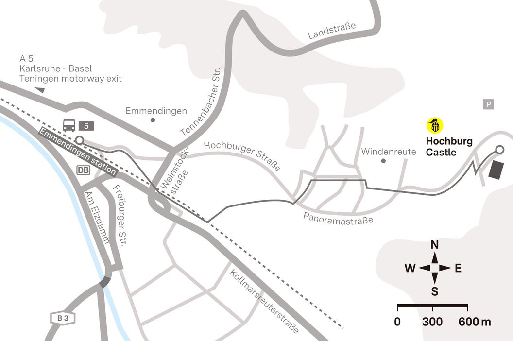 journey description: Hochburg Castle, illustration: Staatliche Schlösser und Gärten Baden-Württemberg, JUNG:Kommunikation journey description: Hochburg Castle, illustration: Staatliche Schlösser und Gärten Baden-Württemberg, JUNG:Kommunikation